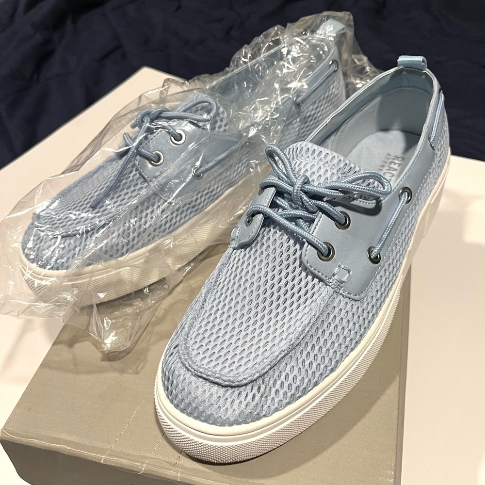 🩵Kenneth Cole Reaction Light Blue Mesh Boat Shoes size 8.5